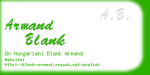 armand blank business card